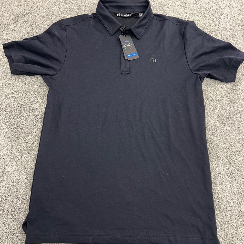 Travis Matthew Men's Medium Black Golf Polo Shirt